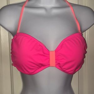 Neon pink and orange PINK L bikini top.